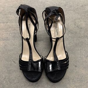 Elegant Black Patent Leather platform Heels
